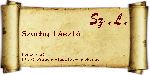 Szuchy László névjegykártya